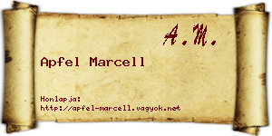 Apfel Marcell névjegykártya