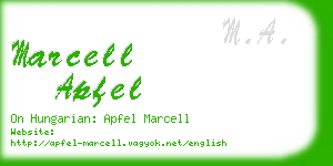 marcell apfel business card